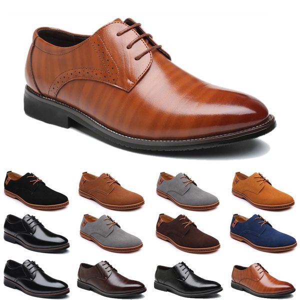 

2021 luxury men casual shoes black brown loafers outdoor flat slip on fshion mens trainers sneakers size 40-47 color53