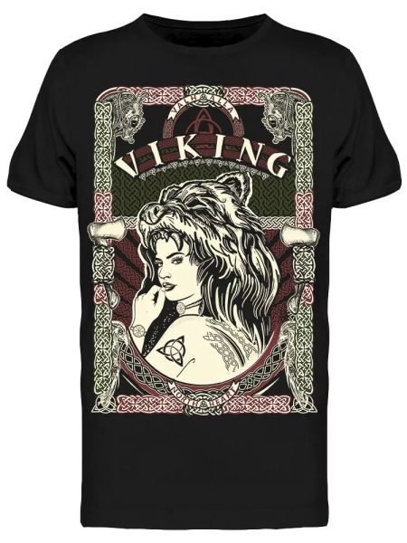 

celtic woman viking sloga men's tee -image by shutterstock, White;black