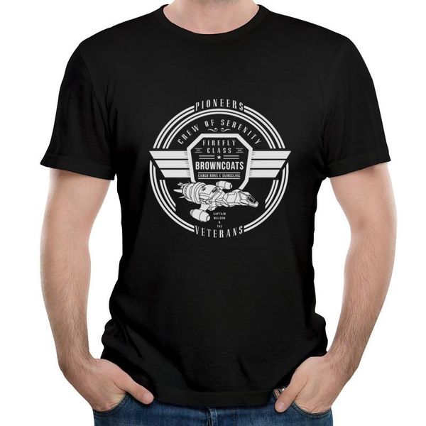 

men's t-shirts april fool day crew of serenity 100% cotton o neck t-shirt oversized unique comfortable tshirts drop, White;black