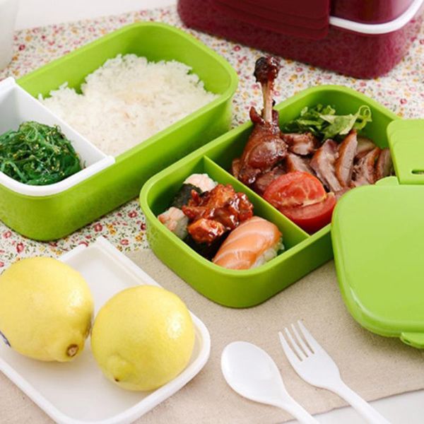 

dinnerware sets microwave bento double layer lunch box picnic sushi fruit container storage boxes drop
