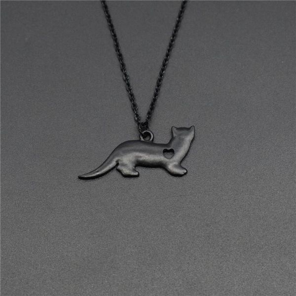 

pendant necklaces 4 colors ferret cute charm jewellery, Silver