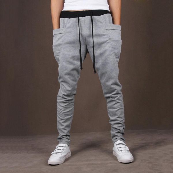 

men's pants mens joggers casual fitness men sportswear tracksuit bottoms big pockets sweatpants trousers black gyms jogger track, Black;green