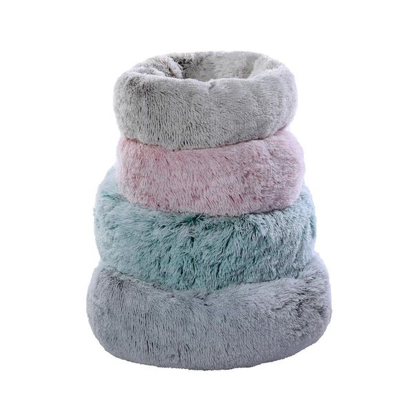 

kennels & pens thick cutton round pet dog bed super soft long plush pets cat mat cats nest winter warm sleeping dogs kennel sofa