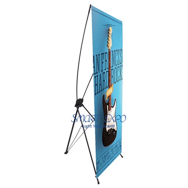 X Banner Stand Lightweight Publicidade Equipamento de exibição com impressão PVC Saco de transporte portátil