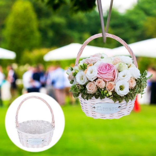 

storage baskets 1pc woven flower basket portable pography bride