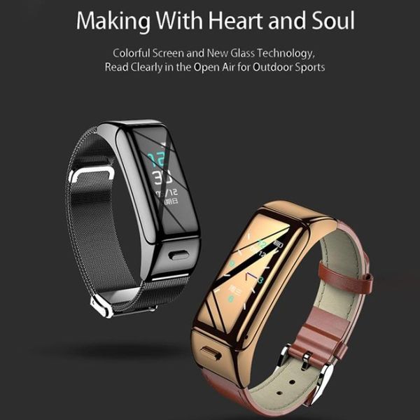 

in 1 headset smart bracelet handswatch fitness earphone for android wristbands