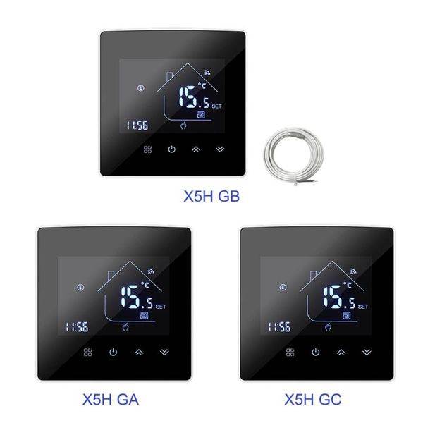 

smart home control thermostat with programmable wi-fi, touch screen, remote for electric heating, water gas boiler