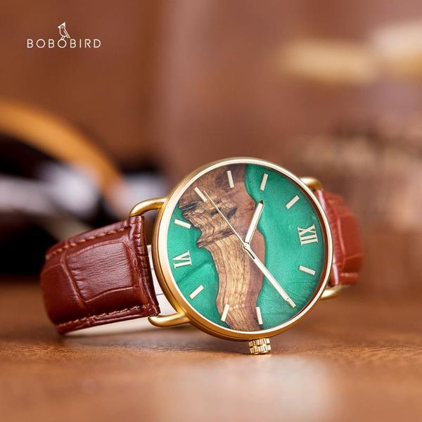 

wristwatches bobo bird wood resin watches for men montre homme quartz male clock simple watch gifts drop, Slivery;brown