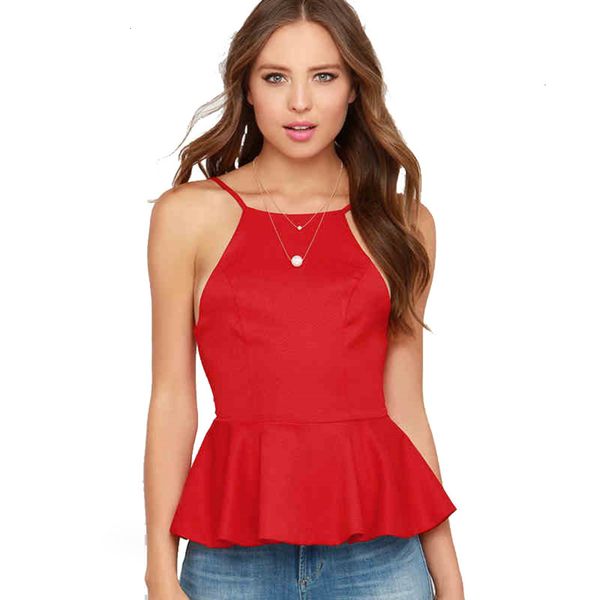 

two piece dress women's halter with irregular ruffl, White