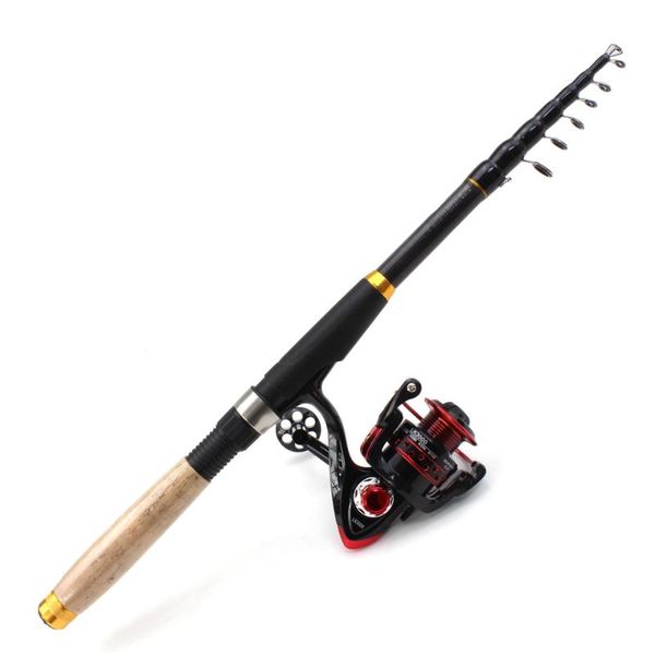 

1.8-3.6m fishing rod and reel wheel portable travel spinning combo gift hirisi boat rods