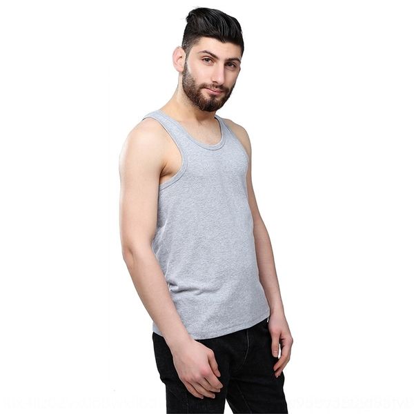 

j4eL 2021 spring tank tops and summer wo summer all cotton sports men' casual vest pure cotton men' bottom vest, White;black