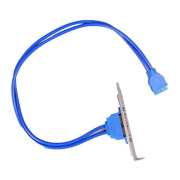 

3.0 back panel expansion bracket to 20-pin header cable 2-port super-speed usb 5 gb/s host and device computer cables & connectors