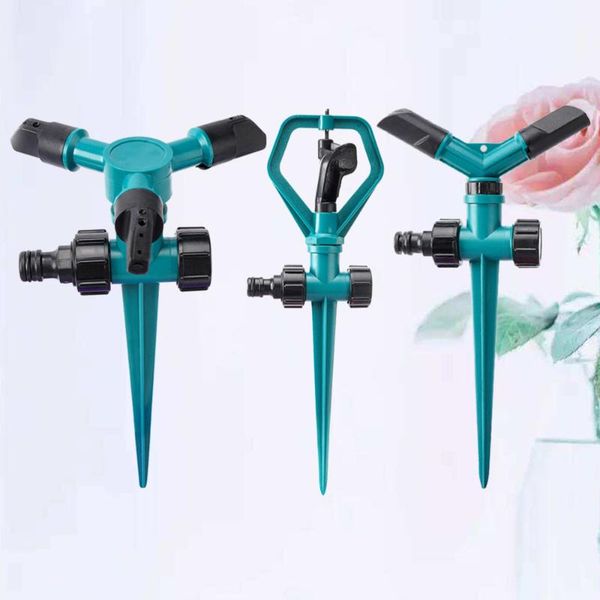 

watering equipments 1 set of 3pcs floor inserted lawn sprinkler garden automatic rotary nozzle equipment gardening irrigation tool