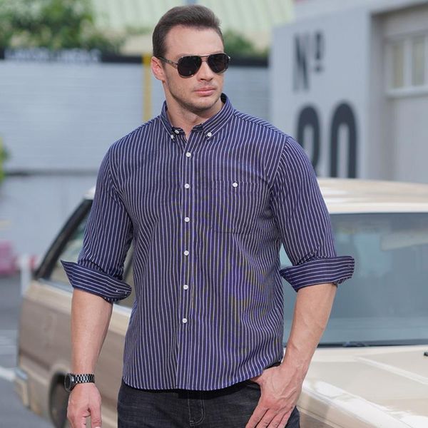 

men's casual shirts style shirts, large size long-sleeved business formal striped cloth l~10xl, White;black
