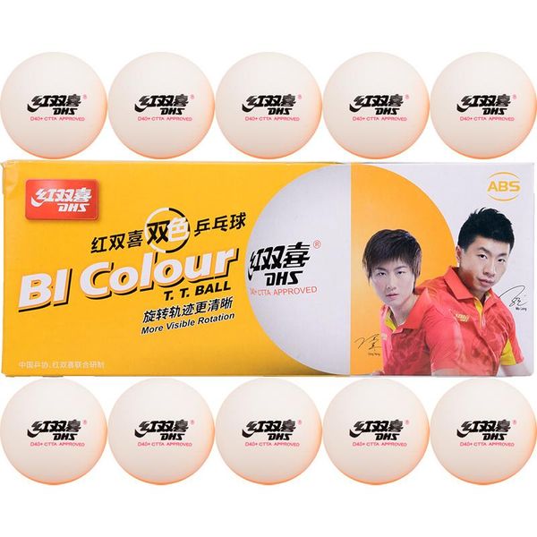 

balls dhs arrival bi colour table tennis double color seamed d40+ plastic poly pong