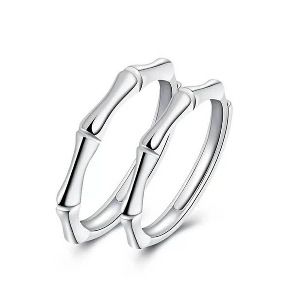 

wedding rings copper plated bamboo circle lovers ring fashion simple opening adjustable couple jewelry engagement birthday gifts, Slivery;golden