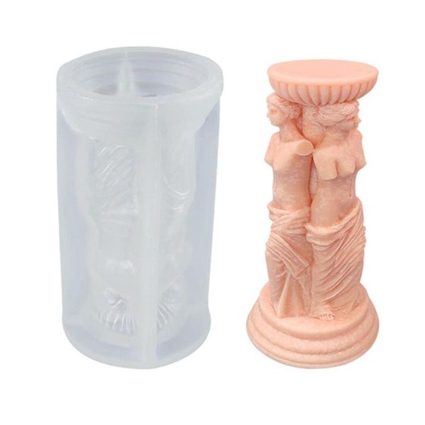 

craft tools 3d art body candle mold female silicone fragrance human shaped goddess making wax plaster decorating