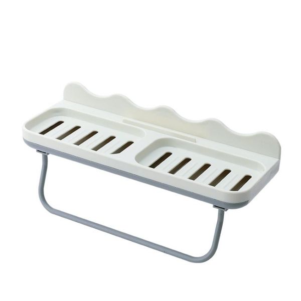 

soap dishes shower dish holder with drain tray, towel hanger rail, phone holder, saver sponge for bathroom kitchen sink