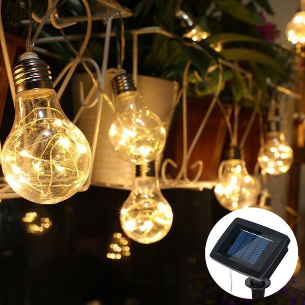 

strings solar light led string lights 7m 20led fairy bulb outdoor garland courtyard garden decoration christmas holiday lighting