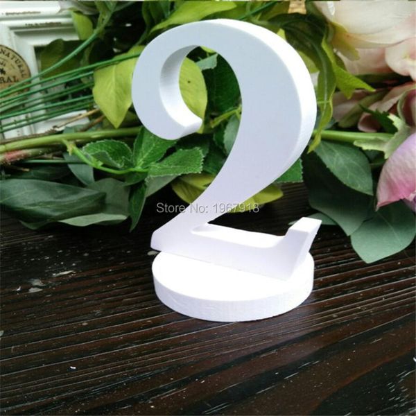 

party decoration white wedding table number, custom pvc stand mariage centerpieces