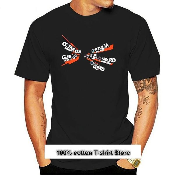 

men's t-shirts custom persona 5 battle meny t shirt for men cotton women shirts o neck streetwear, White;black