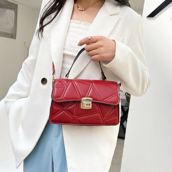 

messenger bags messenger bagspu fashion embroidery hand-held small square trend leisure women's single shoulder messenger bag style