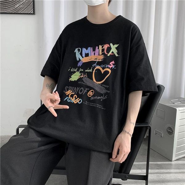 

men's t-shirts hip hop oversize washed t-shirt streetwear harajuku ripped graphic printed t shirt 2021 men spring summer short sleeve t, White;black