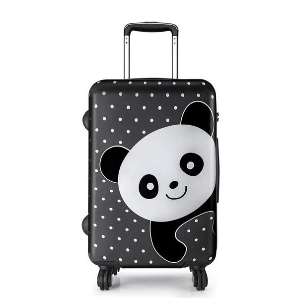 

suitcases cartoon cute series password luggage box lady wind suitcase trolley spinner wheel men women travel dots
