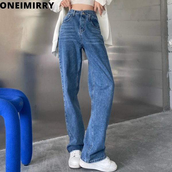 

women's jeans irregular design cross high waist women fashion straight denim pants streetwear harajuku long height 165cm -180cm, Blue