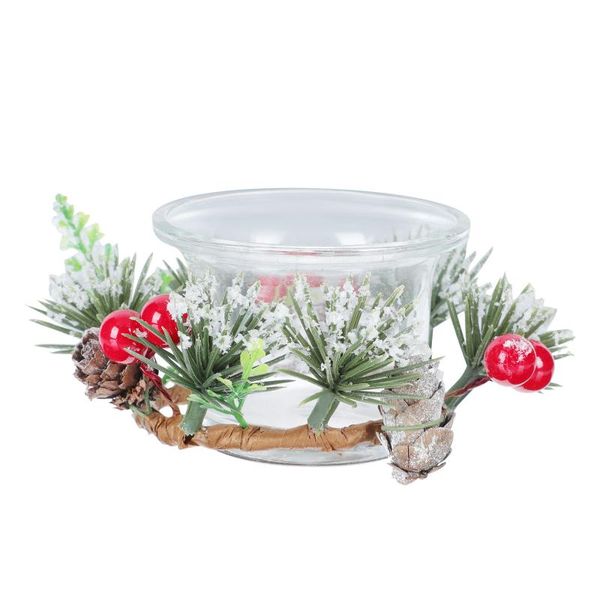 

candle holders 1 set xmas wreath tray artificial advent holder
