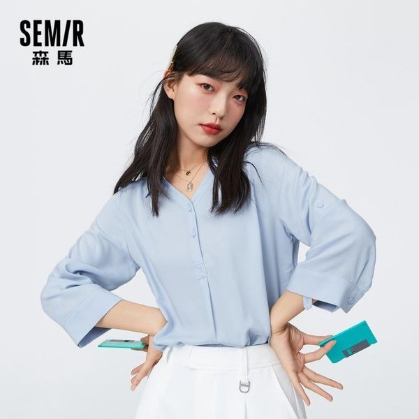 

shirts women blouses long sleeve spring ladies solid loose boyfriend style shirt women's, White