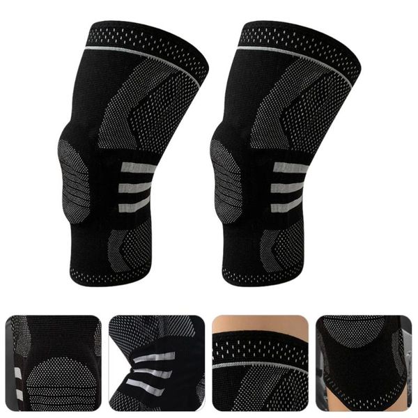 

elbow & knee pads 1 pair brace sleeves running support, Black;gray