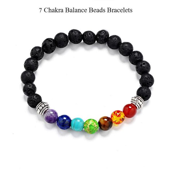 

charm bracelets jujie 8mm chakras balance beads for women 2021 sparkling crystal healing yoga stone jewelry drop, Golden;silver