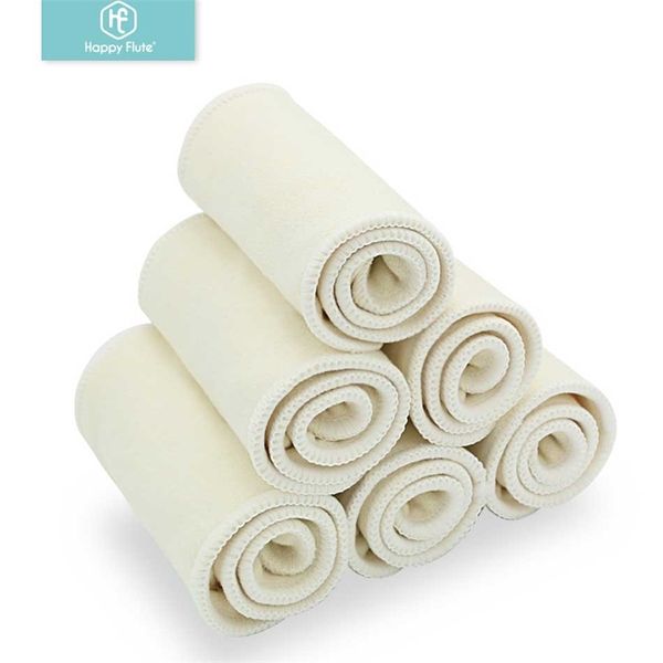 

happy flute 10pieces/lot 3 layers hemp diaper nappies 211028