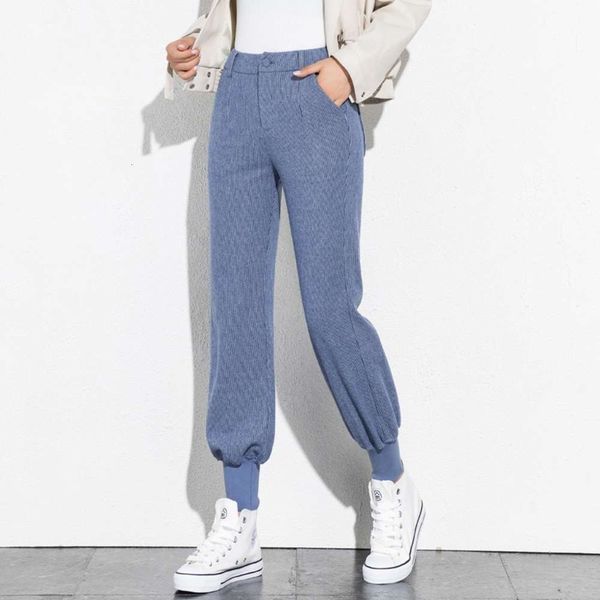 

autumn 2020 new knickerbockers women's korean loose 9-point corset casual slim sports pants harem pants, Gray