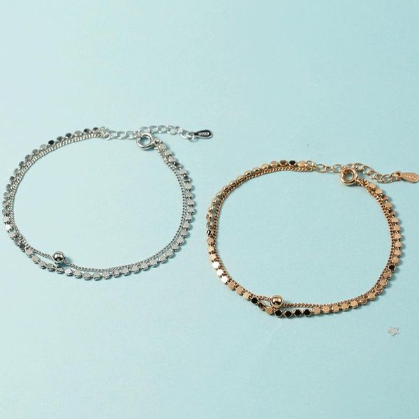 

charm bracelets double layer bracelet couple gift stranded adjustable friendship for women sister bn, Golden;silver