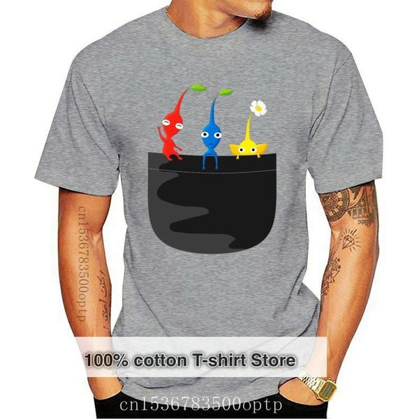

men's t-shirts men short sleeve tshirt pikmin pocket tee t shirt women t-shirt, White;black