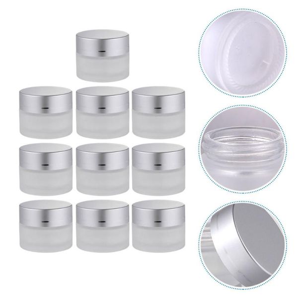

storage bottles & jars 10pcs 5g portable cream glass cosmetic dispenser empty refillable