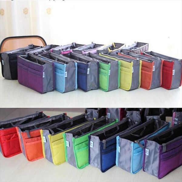 

fashion ladies zipper small womens cosmetic bag organizer multi functional insert purse large makeup storage travel handbag