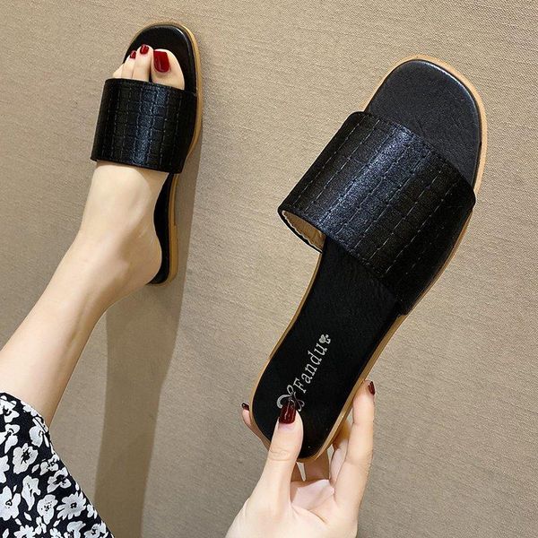 

size 35-43 ladies slippers fashion shoes womens flat slides for women sandals zapatos de mujer flip flops slipper, Black