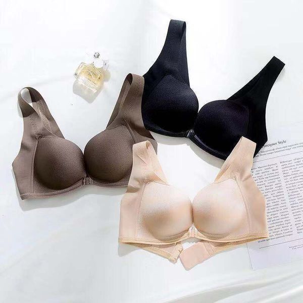 

cut a-c underwear at will bra vest type gathered light front buckle no steel ring comfortable breathable, Red;black