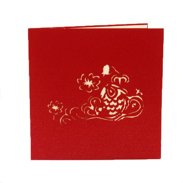 

greeting cards yysd 3d up card chinese year fish surplus after christmas