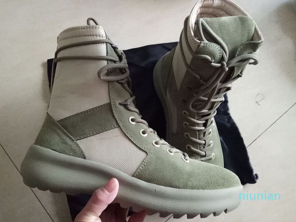 2020 Novo Boa Qualidade Alta Botas Melhor de Deus Sneakers Militares Hight Army Botas Homens e Mulheres Marca Fashion Shoes Martin Boots 38-47