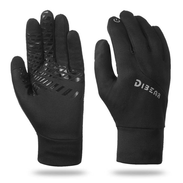 Luvas de ciclismo Inverno à prova de vento à prova de ventosa equitação dedo cheio de dedo quente touch screen outdoor snowboard ski