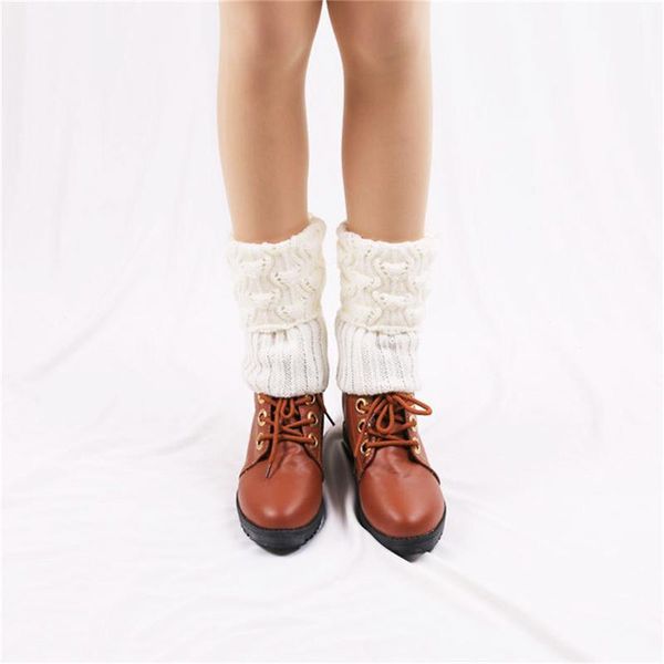 

socks & hosiery gaoke 1 pair women crochet boot cuffs knit ers winter calcetines mujer, Black;white