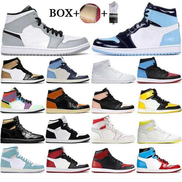 

with box mens 1 high og basketball shoes 1s banned homage to home chameleon 3 unc orange sports sneakers size eur36 -46