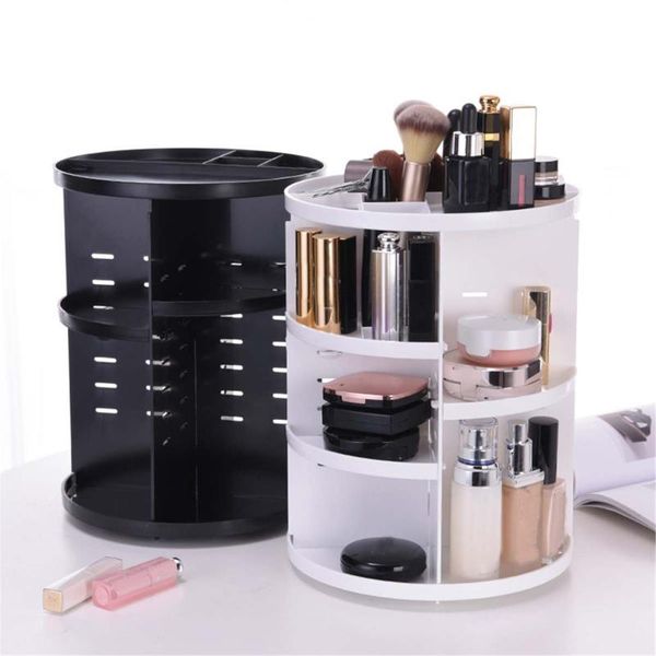

bathroom storage & organization makeup organizer 360 degree rotating cosmetics rack fashion crystal shelf display stand large capacity