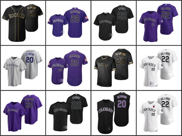 

corolado rockies men 22 sam hilliard 20 ian desmond women youthjerseys, Black;red