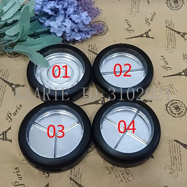 

storage bottles & jars 20/50pcs 44mm inner diameter black powder box eye shadow with single layer replaceable packing pressure
