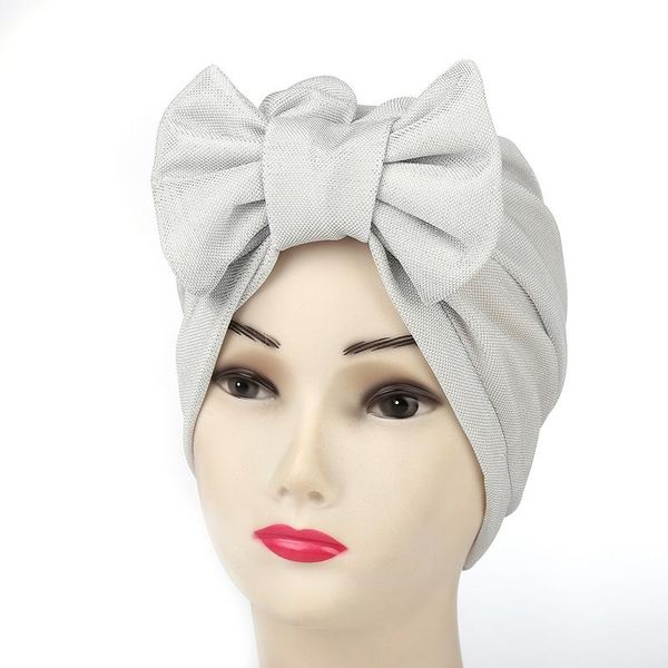 

beanie/skull caps muslim india winter velvet bow turban hats for womens kids girls gifts solid color bright silk women lady, Blue;gray